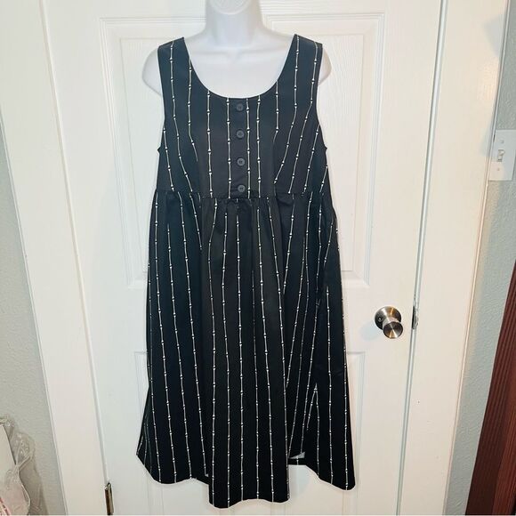 Modcloth Black Friday Striped to the Bone Midi Dress Midi Dress 10 AU 6 US NWT - Picture 6 of 13